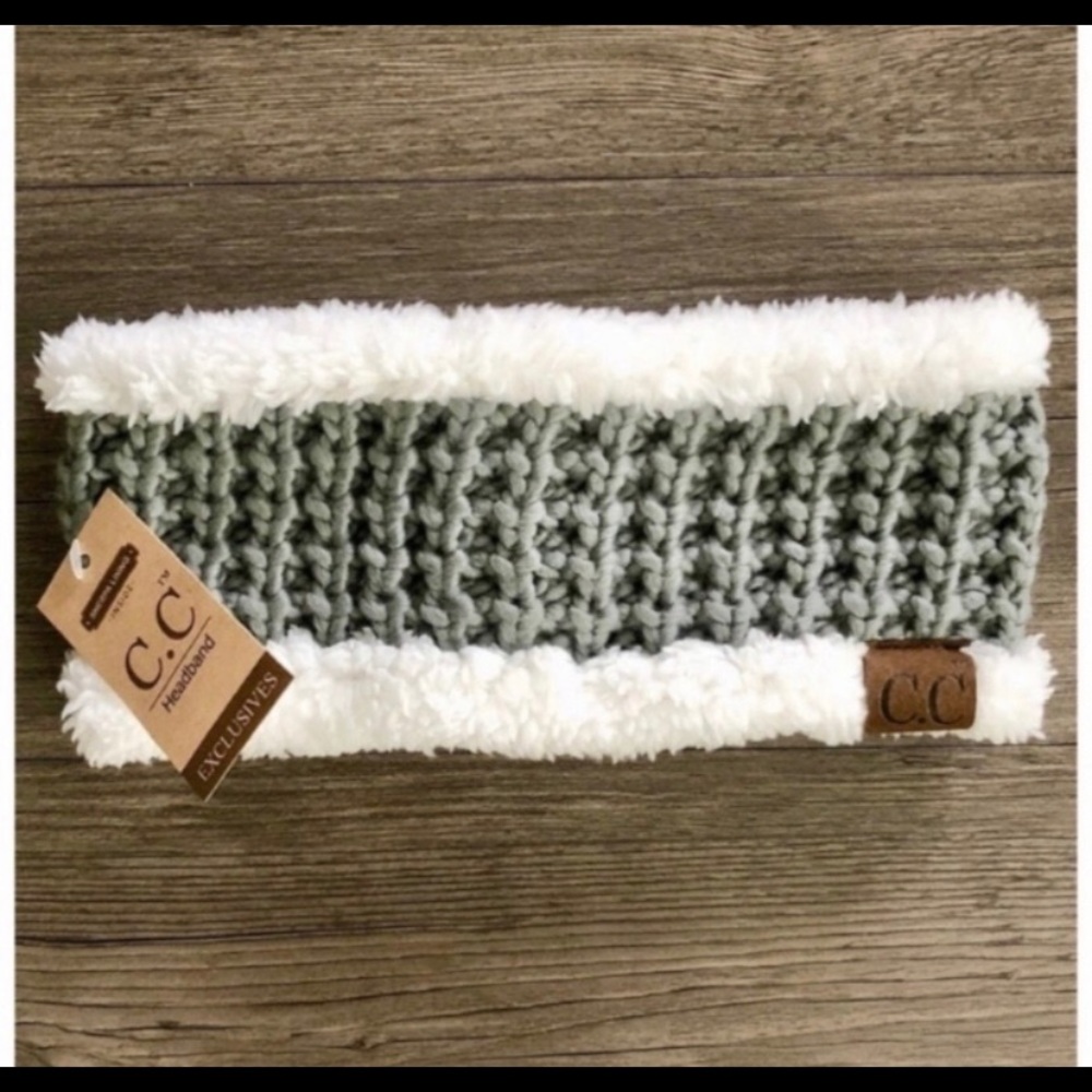 SHERPA LINED HEAD BANDS! ONLY 1 GRAY LEFT!